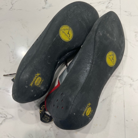 Size 10/43 Men La Sportiva Nago Men's Climbing Shoes - Red - Rock Gym - Preowned - Picture 7 of 8